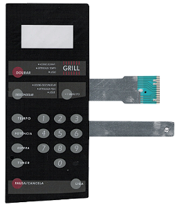 Membrana Teclado para Micro-ondas Compatível com Brastemp BMP 28EJB Com Dourar