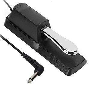 Pedal Sustain Compatível para Teclado Piano Yamaha Roland Casio MX-02LT com Chave Polaridade