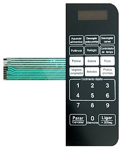 Membrana Teclado para Micro-ondas Compatível com Carrefour Home HMO 22E-13E