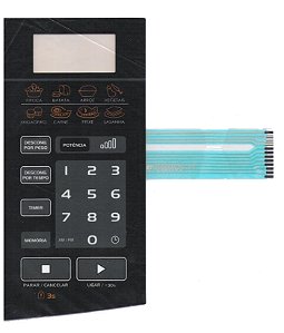 Membrana Teclado para Micro-ondas Compatível com Continental MOCT022SD 2A1BR