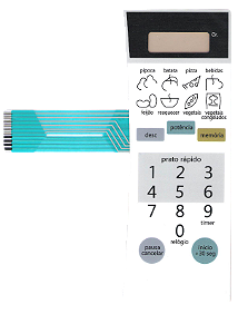 Membrana Teclado para Micro-ondas Compatível com Dako MODK018SD2A1BR