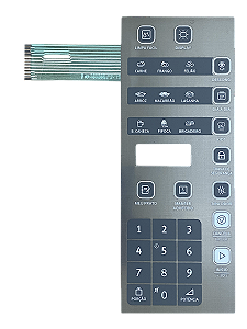 Membrana Teclado para Micro-ondas Compatível com Electrolux MI 41S Espelhada