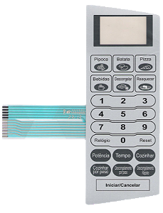 Membrana Teclado para Micro-ondas Compatível com Home Leader 17PX05 / 17PX03