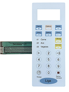 Membrana Teclado para Micro-ondas Compatível com Home Leader 20PX60 / XB 2320T