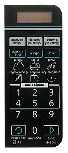 Membrana Teclado para Micro-ondas Compatível com Mabe MOMB018SD2A2BR / 1BR