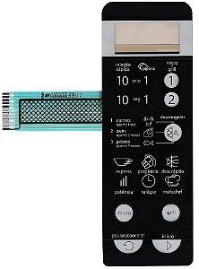 Membrana Teclado para Micro-ondas Compatível com Mabe MOMB 35GCD