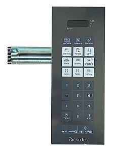Membrana Teclado para Micro-ondas Compatível com Panasonic NN-ST 27JW Espelhada
