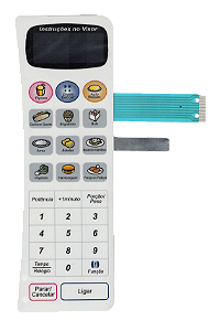 Membrana Teclado para Micro-ondas Compatível com Panasonic NN 5658 B Jr. Plus