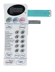 Membrana Teclado para Micro-ondas Compatível com Panasonic NN 6557