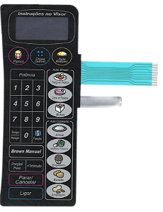Membrana Teclado para Micro-ondas Compatível com Panasonic NN 6958 Family Plus