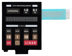 Membrana Teclado para Micro-ondas Compatível com Panasonic NN 7777 / 000093