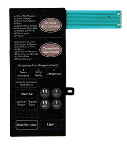 Membrana Teclado para Micro-ondas Compatível com Panasonic NN 7806