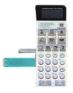 Membrana Teclado para Micro-ondas Compatível com Panasonic NN-G 60 Relevo