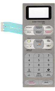 Membrana Teclado para Micro-ondas Compatível com Panasonic NNGT 517 Relevo
