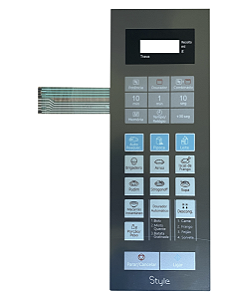 Membrana Teclado para Micro-ondas Compatível com Panasonic NN-GT 682SRU Espelhada