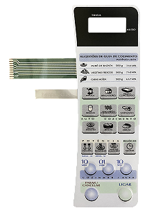 Membrana Teclado para Micro-ondas Compatível com Panasonic NN-S 50 Relevo
