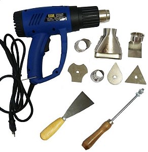 Soprador Térmico Pistola de Ar Quente 1800w com Maleta e Acessórios 110v