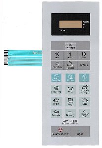 Membrana Teclado para Micro-ondas Compatível com Panasonic NN-ST 352W  NN-ST 362M