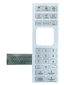 Membrana Teclado para Micro-ondas Compatível com Philco PMO 25B Branco