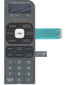 Membrana Teclado para Micro-ondas Compatível com Sanyo EM 804 TGR