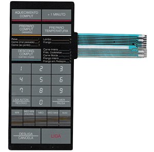 Membrana Teclado para Micro-ondas Compatível com Sharp MW 615 / MW620