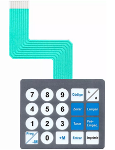 Membrana Teclado para Balança Compatível com Toledo Prix 3 Naja Cinza