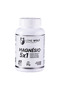 Magnésio 5x1 500mg 60 Cápsulas - Lone Wolf Supplements