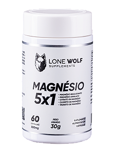 Magnésio 5x1 500mg 60 Cápsulas - Lone Wolf Supplements