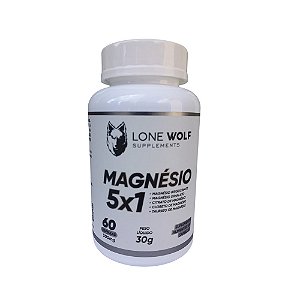 Magnésio 5x1 500mg 60 Cápsulas - Lone Wolf Supplements