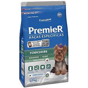 Ração Premier Pet Raças Específicas Yorkshire Adultos 1 kg Sabor Frango