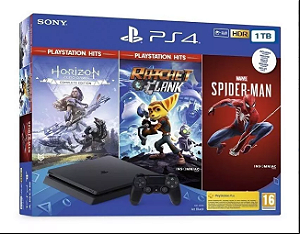 PlayStation 4 Mega Pack 15 - Spider-Man: Goty Edition, Horizon Zero Dawn: Complete Edition e Ratchet & Clank