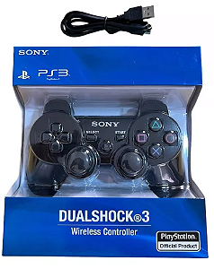 Controle Joystick Ps3 Black