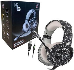 FONE DE OUVIDO HEADSET GAMER PROFISSIONAL ONIKUMA K5 CAMUFLADO PC PS-4 X-BOX