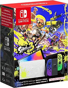 Nintendo Switch OLED edição limitada Splatoon 3 desbloqueado
