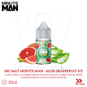 Nic Salt Minute Man Aloe Fruit 30ml / 35mg - Aloe Grapefruit Ice