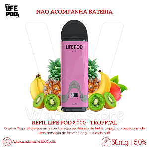 Refil Desc Life Pod 8.000 - Tropical
