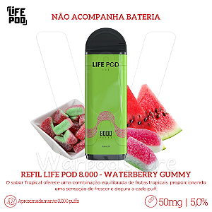 Refil Desc Life Pod 8.000 - Waterberry Gummy