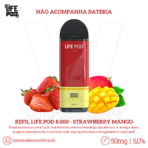Refil Desc Life Pod 8.000 - Strawberry Mango