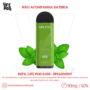 Refil Desc Life Pod 8.000 - Spearmint