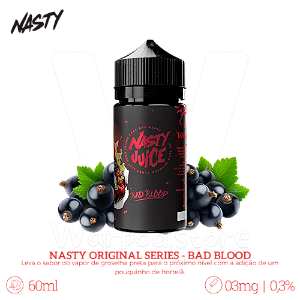 Juice Nasty Original 60ml / 3mg - Blackcurrant (Bad Blood)