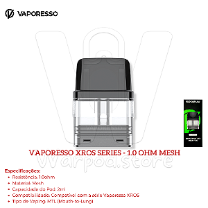 Resistencia Vaporesso XROS Series 1.0 mesh pod