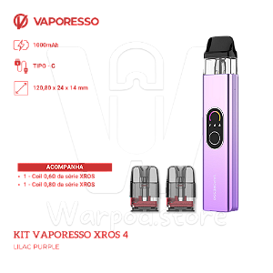 Aparelho Pod Vaporesso Xros 4 - Lilac Purple