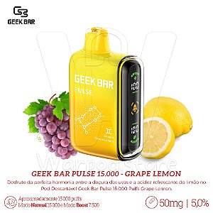 Pod Desc Geek Bar 15.000 - Grape Lemon