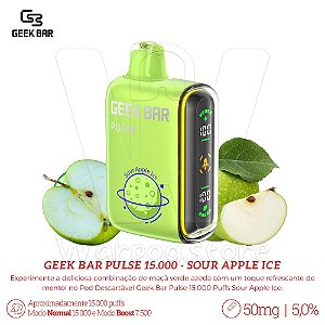 Pod Desc Geek Bar 15.000 - Sour Apple Ice