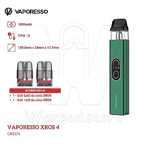Aparelho Pod Vaporesso Xros 4 - Green