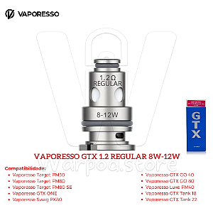 Resistencia Vaporesso Gtx 1.2 Regular 8w-12w