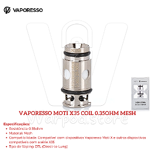 Resistencia Vaporesso Moti X35 Coil 0.35ohm mesh