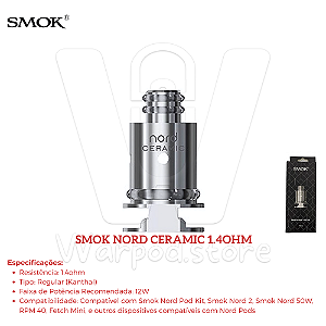 Resistencia Smok Nord Ceramic 1.4ohm