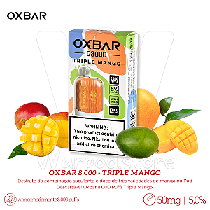 Pod Desc Oxbar 8.000 - Triple Mango
