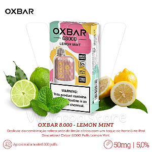 Pod Desc Oxbar 8.000 - Lemon Mint